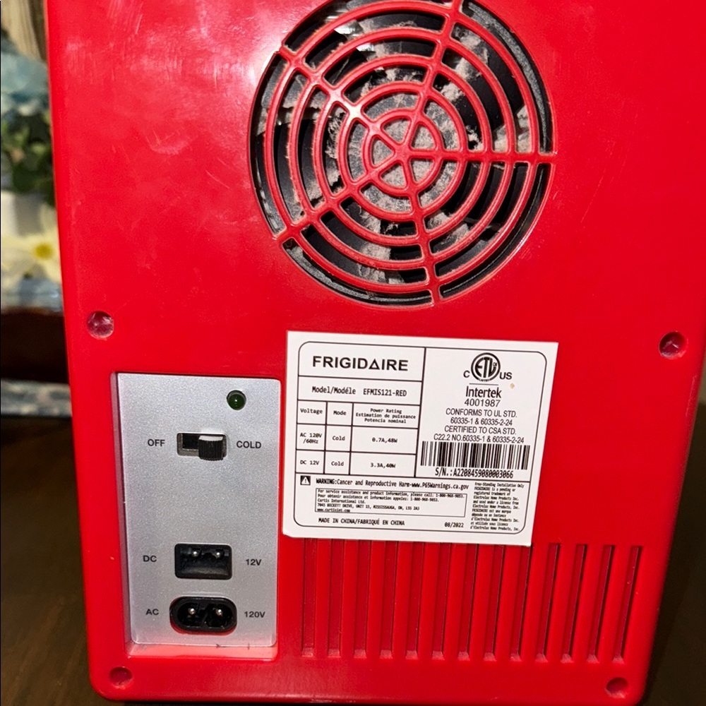 Red Mini Fridge - Picture 5 of 6